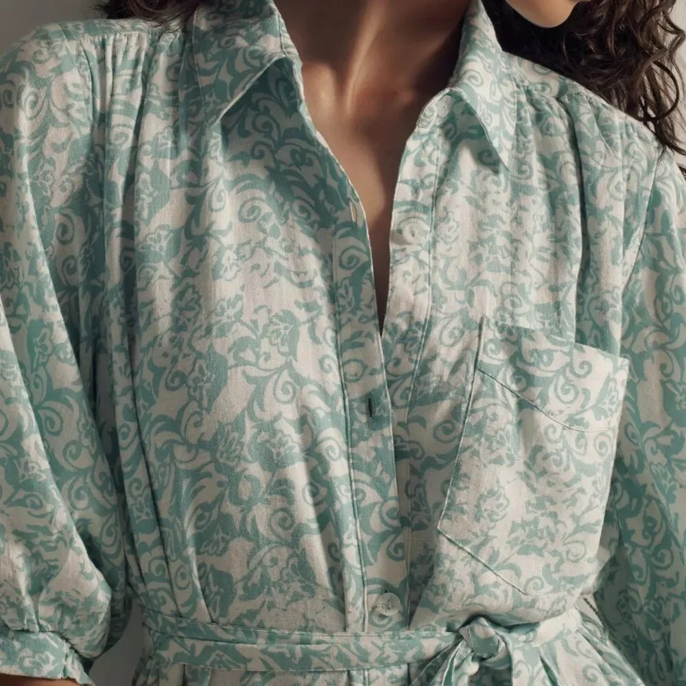Anthropologie ~ The Irene Linen Shirt Dress by Maeve - Picture 2 of 6